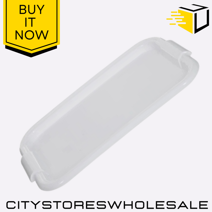 Rectangular White Tray 49cm Multipurpose Durable Food Safe Plastic Whitefurze