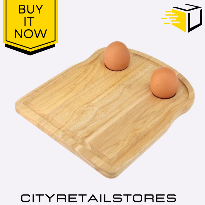 Breakfast Board Apollo Rubber Wood Toast Durable Serving Tray 20cm x 24cm