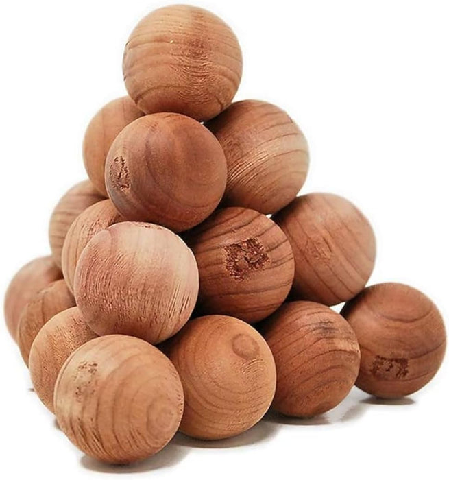 Zero in 20 Pack Cedar Wood Balls & 100% Natural Moth Repellent Organic Clothes Aromatic Cedar Balls Moth Killer Wardrobes drawers storage Boxes Protection Strong Scent - 0313