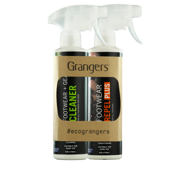 Grangers Footwear + gear cleaner and footwear repel plus 275ml kit