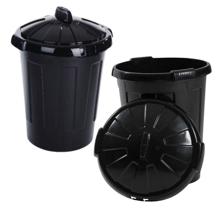 Wham Eden Store Bin & Lid Black Durable Outdoor Garden Storage 80l