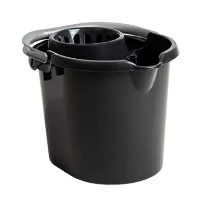 Wham Casa 16L Mop Bucket Midnight Durable Plastic Sturdy Handle Easy Clean Mop Pail