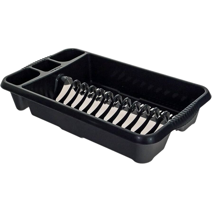 Wham Casa Medium Dish Drainer Midnight Stylish Kitchen Drainer for Drying Dishes, Space Saving