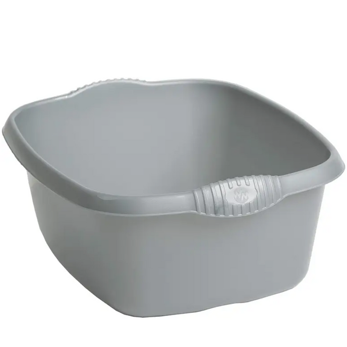 Wham Casa 39cm Rectangular Bowl Silver Durable Plastic Multi-Purpose Washing