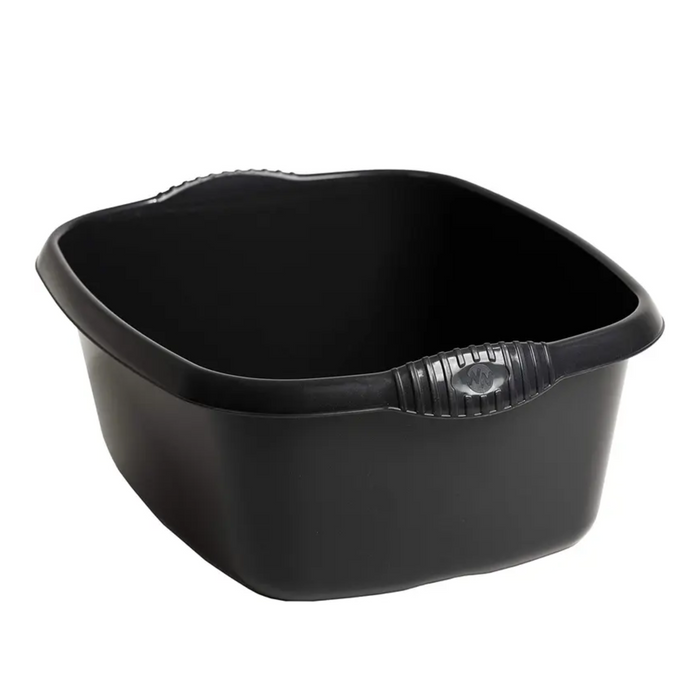 Wham Casa 39cm Rectangular Bowl Midnight Black Durable Plastic Multi-Purpose Washing