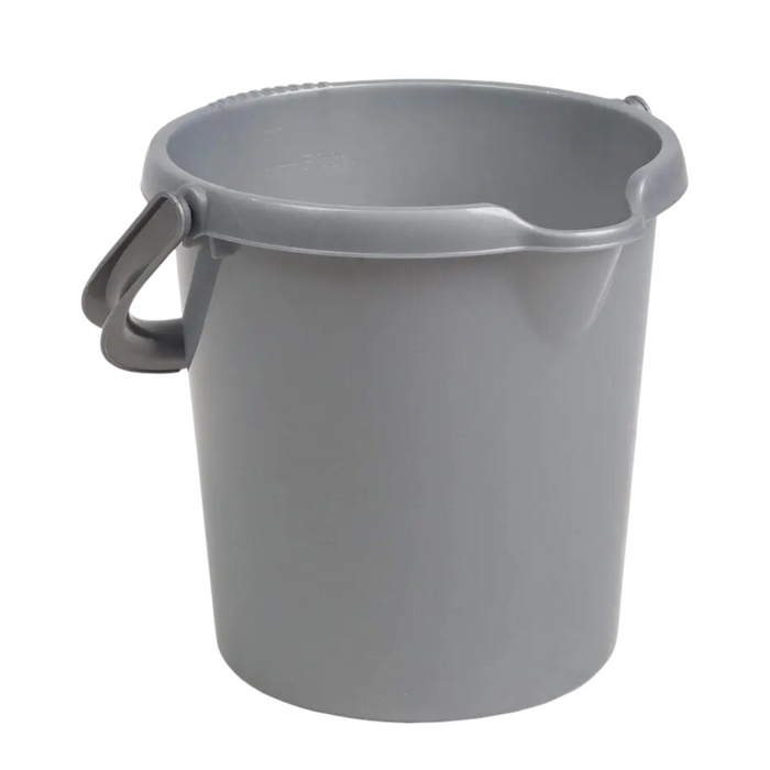 Wham Casa 5L Bucket Silver Durable Plastic Stylish Design Versatile Use