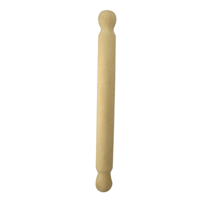 Apollo 43cm Rolling Pin Domed Wooden Kitchen Baking Tool, Non-Slip Grip for Easy Rolling