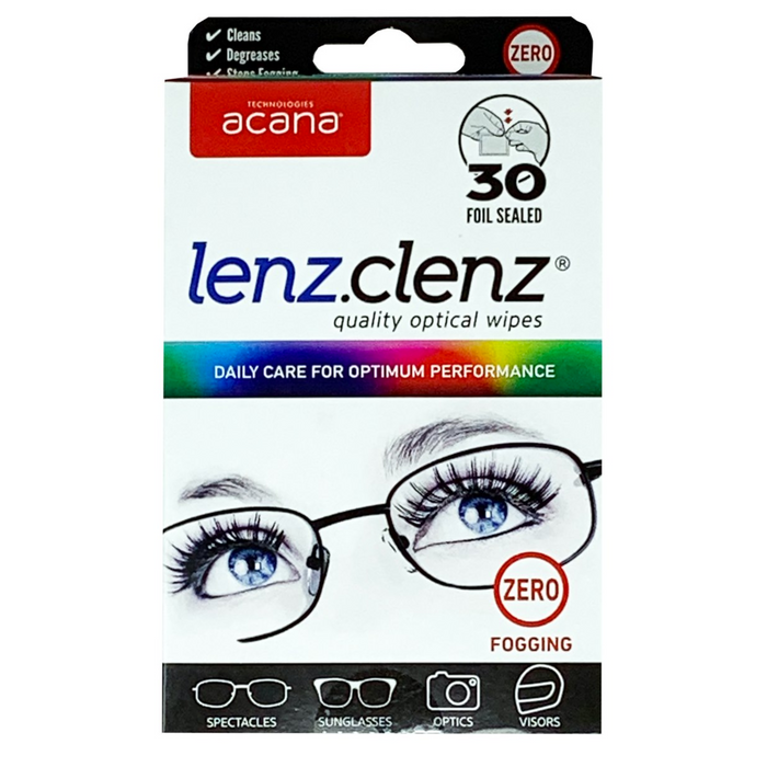 Lenzclenz 30 Anti Fogging Optical Wipes - Acana