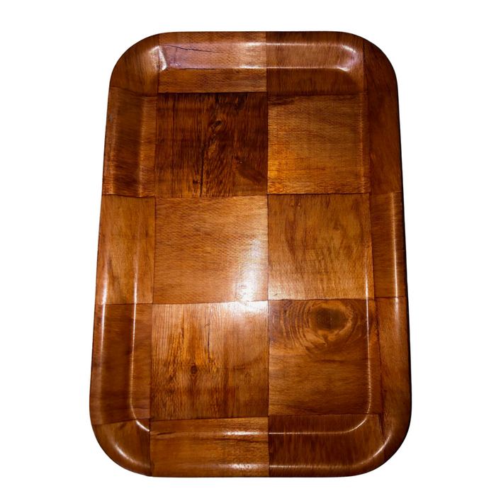 Apollo Woven Bamboo Wood Serving Tray Stylish and Durable Kitchenware 36 x 24cm