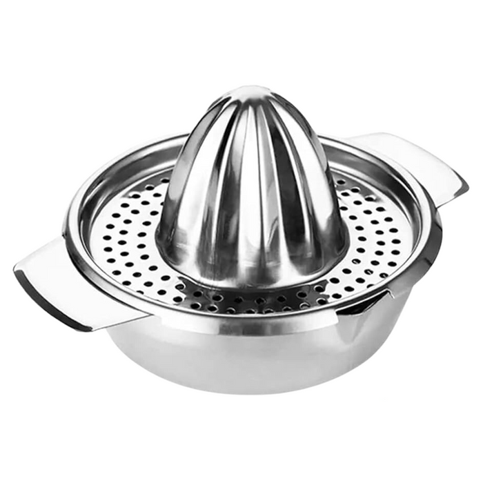 Apollo Stainless Steel Silver Citrus Juicer Durable, Easy to Use Manual Lemon Squeezer