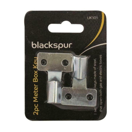 2pc Meter Box Key Set Electric Home Blackspur Gas Electrical Steel Lock Fuel - Blackspur