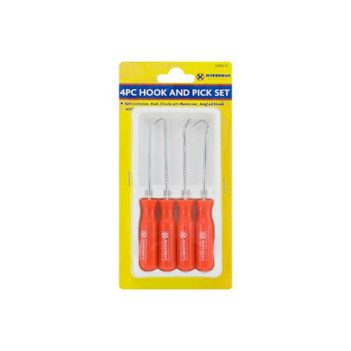 4pc Hook and Pick Set Seal and O Ring Removal Tool Mechanics Garage - Marksman