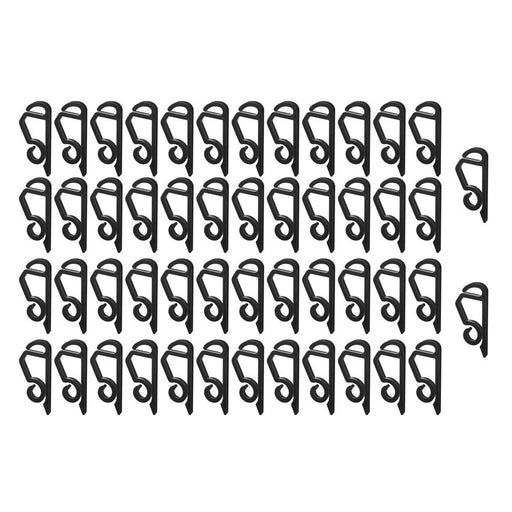 50 Black Gutter hooks for string lights - pack of 50 - fixtures for securing fairy lights - KD