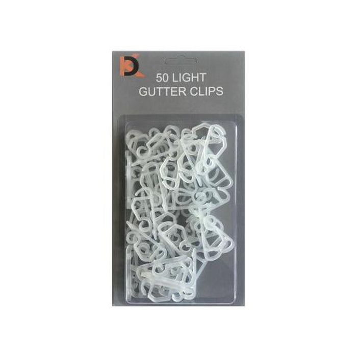 50 White Gutter hooks for string lights - pack of 50 - fixtures for securing fairy lights - KD