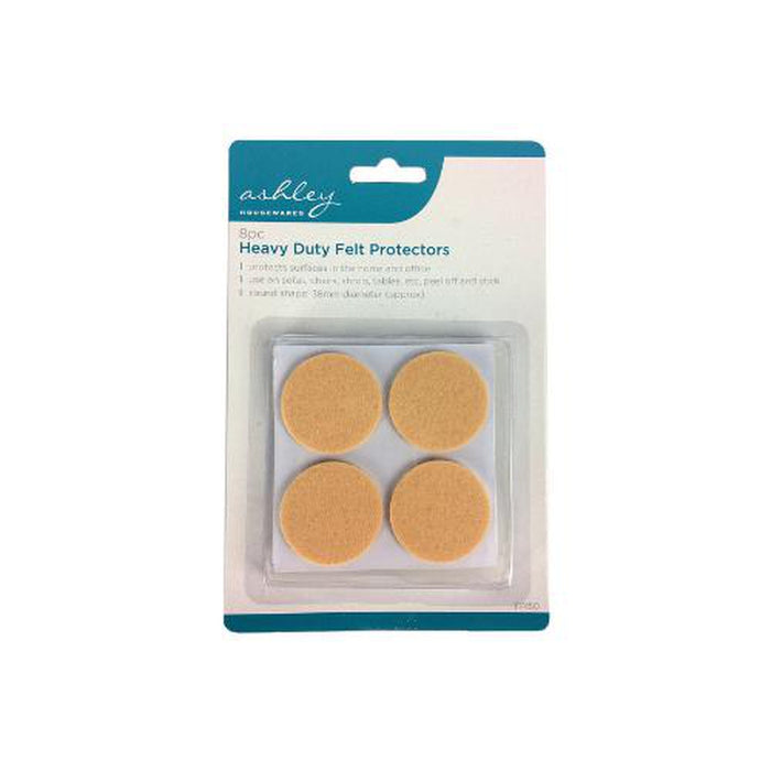 8pc Felt Pads Heavy Duty Self Adhesive Furniture Floor Protectors - Ashley Housewares