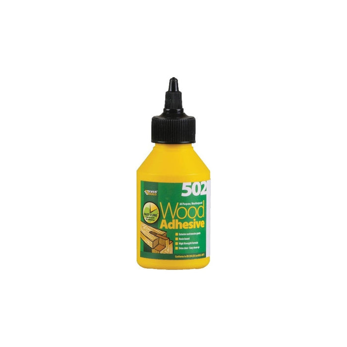 Everbuild 502 All Purpose Weatherproof Wood Adhesive, 125 ml - Everbuild