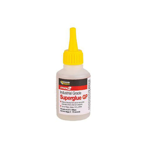 Everbuild Stick 2 Industrial Grade General Purpose Superglue, Clear, 20 g - Everbuild