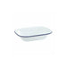 Falcon Enamel Pie Dish Steak Pudding Bake Baking Oblong Oven White Tin 22cm - Falcon Housewares