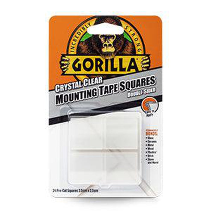 Gorilla Mounting Tape Squares Crystal Clear - Gorilla Glue