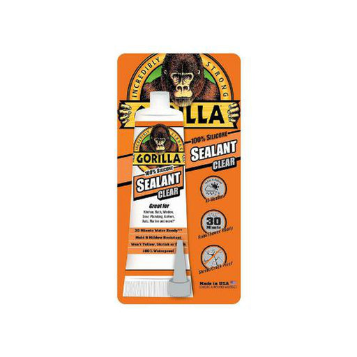 Gorilla Small Clear Sealant Tube 80ml Multi Use Silicone Shower Bathroom Mastic - Gorilla