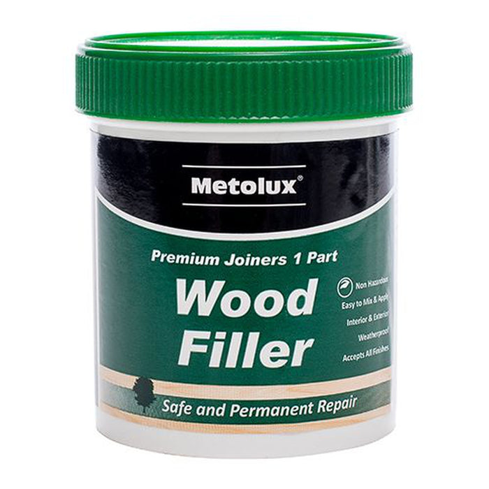 Metolux 1 Part Wood Filler White 250ml - Metolux