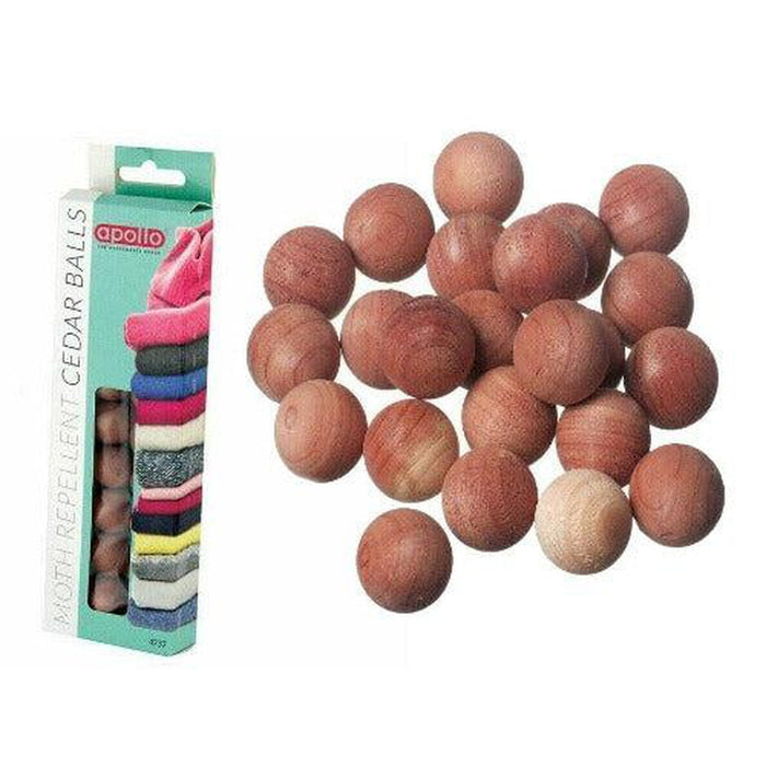 Moth Balls Cedar Wood Natural Odour Hanging Clothes Insect Deterrent Repellent - Apollo