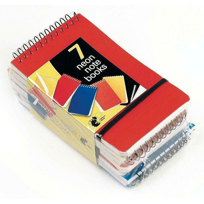 Neon Notebook Pack of 7 Size 135 mm X 90 mm - 151 Adhesives