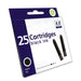 Pack of 25 Black Ink Cartridges - Anker Stationery