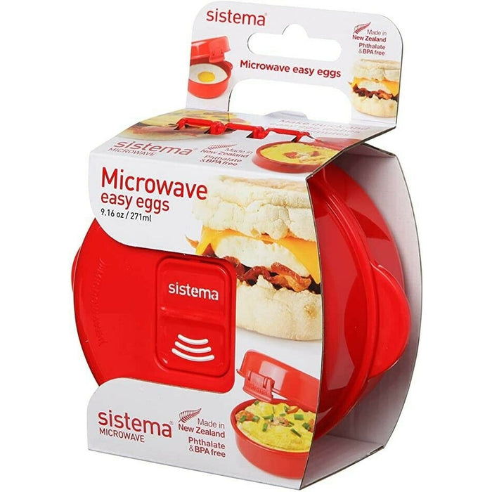 Sistema Easy Eggs Polypropylene Egg Poacher Red/Clear - Sistema