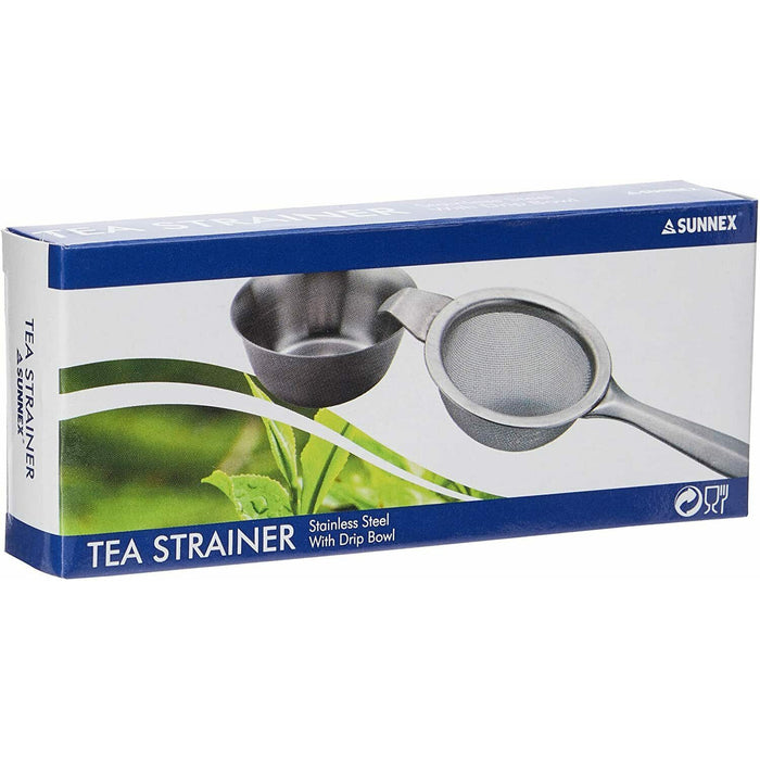 Sunnex S/ST Tea Strainer and Bowl, 2" Wide x 5 1/2" Long - Sunnex