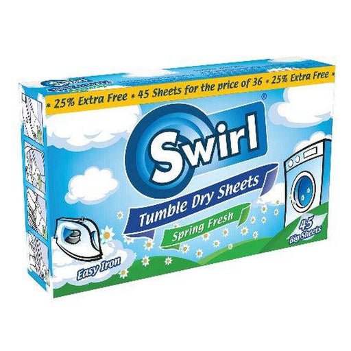 Swirl Spring Fresh Tumble Dry 45 Sheets Easy Iron - Swirl