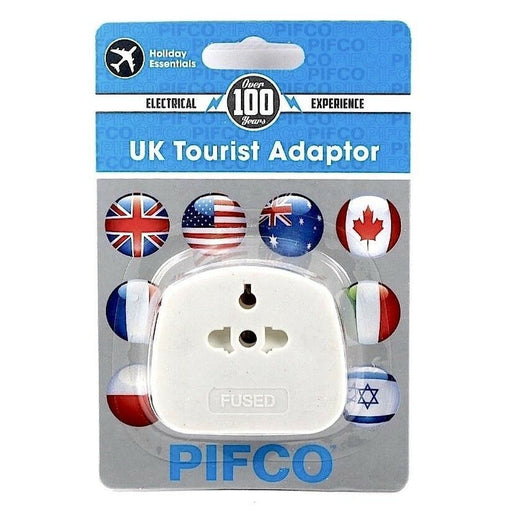 UK Tourist Travel Plug Adapter EU US to UK 3-Pin Plug Adapter 13 Amp Fused - Pifco