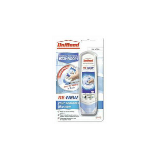 UniBond RE-NEW Healthy Kitchen & Bathroom White Silicone Sealant, 1x 130g - Unibond