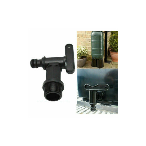 Water Butt Replacement Tap Black 3/4 bsp thread - Ward Garden